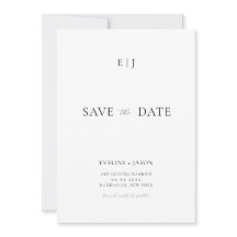 Moderne minimalistische Hochzeit retten das Datum