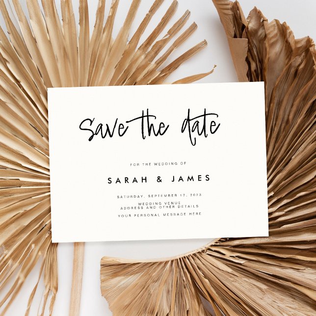 Moderne Minimalistische Hochzeit retten das Datum  Save The Date (Von Creator hochgeladen)