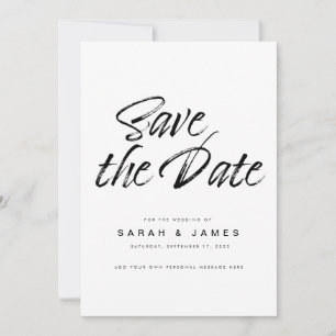 Moderne Minimalistische Hochzeit rettet das Datum Save The Date