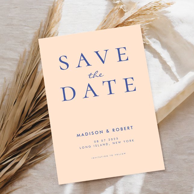 Moderne Minimalistische Hochzeit rettet das Datum Save The Date (Von Creator hochgeladen)