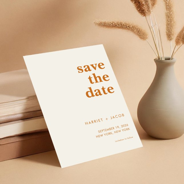 Moderne Minimalistische Hochzeit rettet das Datum Save The Date (Von Creator hochgeladen)