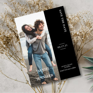 Moderne Minimalistische Hochzeit rettet das Datum Save The Date