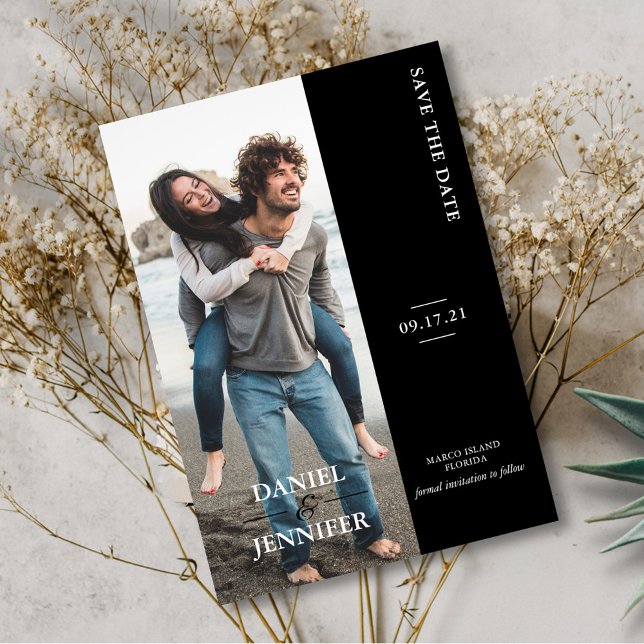 Moderne Minimalistische Hochzeit rettet das Datum Save The Date (Von Creator hochgeladen)