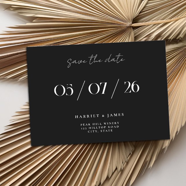 Moderne Minimalistische Hochzeit rettet das Datum Save The Date (Von Creator hochgeladen)