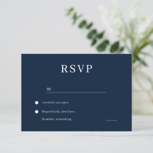 Moderne Minimalistische Hochzeit RSVP Karte