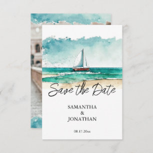 Moderne, minimalistische Hochzeit Save The Date
