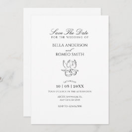 Moderne minimalistische Hochzeit Save The Date