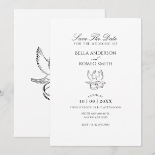 Moderne minimalistische Hochzeit  Save The Date