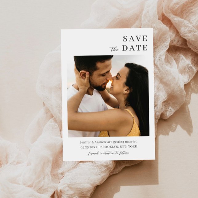 Moderne Minimalistische Hochzeit Save The Date (Von Creator hochgeladen)