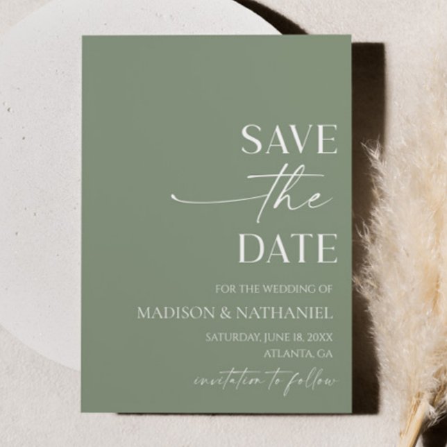 Moderne Minimalistische Hochzeit Save The Date (Von Creator hochgeladen)