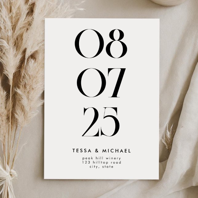 Moderne Minimalistische Hochzeit Save The Date (Von Creator hochgeladen)