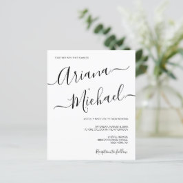 Moderne Minimalistische Hochzeit Schwarz-weiß einf