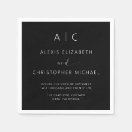 Moderne Minimalistische Hochzeit Serviette