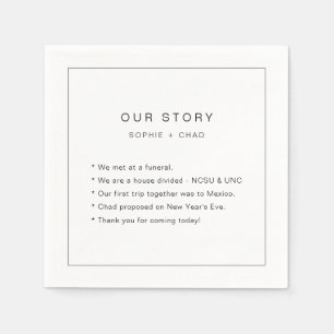 Moderne Minimalistische Hochzeit Serviette