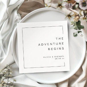 Moderne Minimalistische Hochzeit Serviette