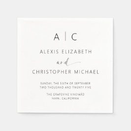 Moderne Minimalistische Hochzeit Serviette