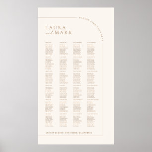 Moderne Minimalistische Hochzeit Sitzpläne für 240 Poster