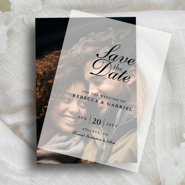 Moderne Minimalistische Hochzeit spart das Datum (Von Creator hochgeladen)