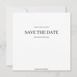 Moderne Minimalistische Hochzeit spart das Datum Save The Date