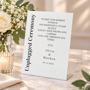 Moderne minimalistische Hochzeit Tischschilder Sockelschild