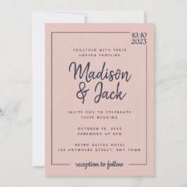 Moderne Minimalistische Hochzeit und Hochzeit der  Einladung