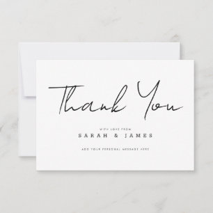 Moderne Minimalistische Hochzeit Vielen Dank Dankeskarte