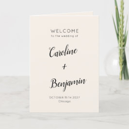 Moderne Minimalistische Hochzeit von Elfenbein Programm