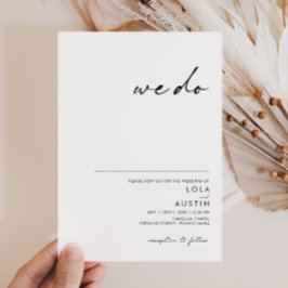 Moderne Minimalistische Hochzeiten Einladung