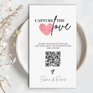 Moderne Minimalistische Hochzeiten erfassen den QR Begleitkarte