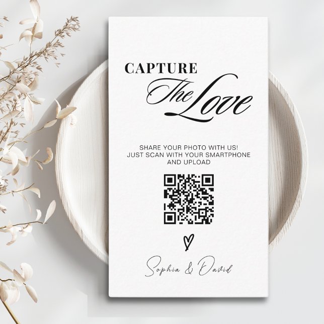 Moderne Minimalistische Hochzeiten erfassen den QR Begleitkarte (Von Creator hochgeladen)