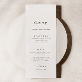 Moderne Minimalistische Hochzeitkarte Menükarte