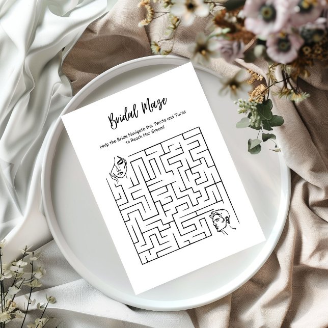Moderne minimalistische Hochzeits-Braut-Labyrinth- (Von Creator hochgeladen)