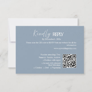 Moderne minimalistische Hochzeits-RSVP-Karte RSVP Karte