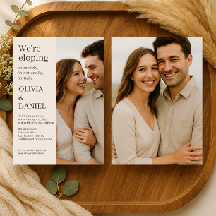 Moderne Minimalistische Hochzeitsankündigung ohne Einladung
