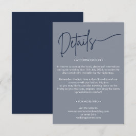 Moderne Minimalistische Hochzeitsdetails Begleitkarte
