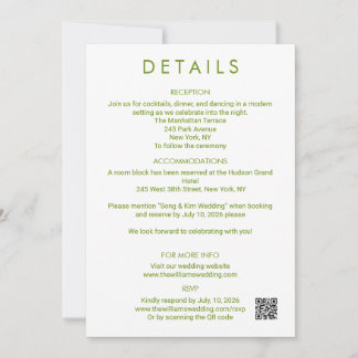 Moderne Minimalistische Hochzeitsdetails Beilage S Save The Date
