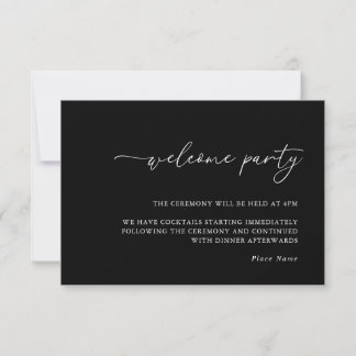 Moderne minimalistische Hochzeitsdetails Beilageka RSVP Karte