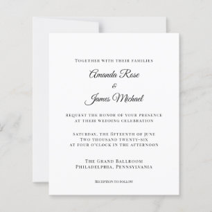 moderne minimalistische Hochzeitseinladung