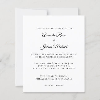 moderne minimalistische Hochzeitseinladung