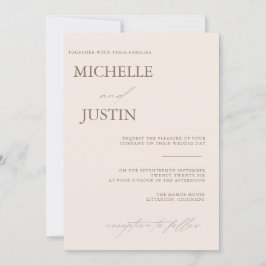 Moderne Minimalistische Hochzeitseinladung Einladung