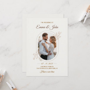Moderne Minimalistische Hochzeitseinladung Einladung