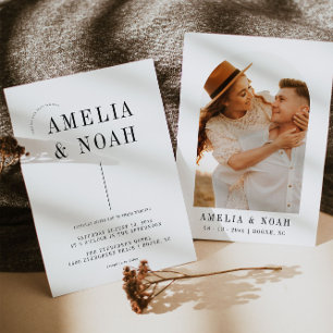 Moderne Minimalistische Hochzeitseinladung Einladung