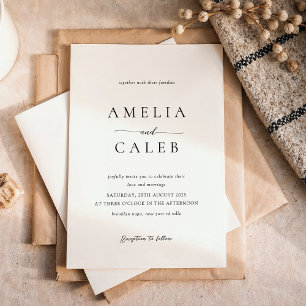 Moderne Minimalistische Hochzeitseinladung Einladung