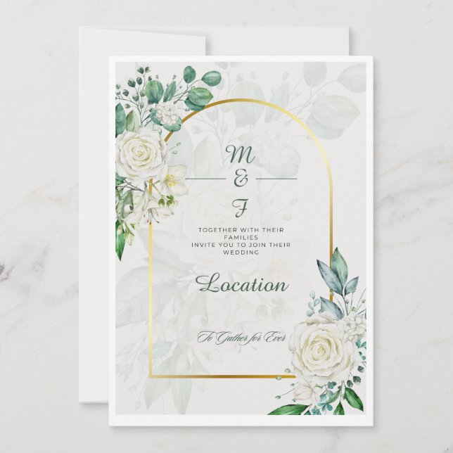 Moderne Minimalistische Hochzeitseinladung | elega Save The Date (Vorderseite)
