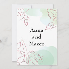 Moderne minimalistische Hochzeitseinladung Feiertagskarte
