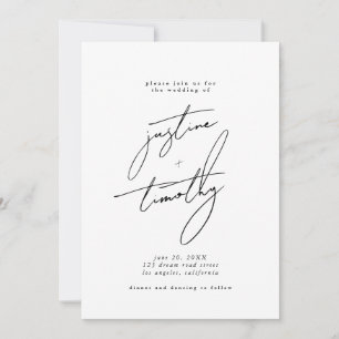 Moderne Minimalistische Hochzeitseinladung Save The Date