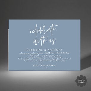 Moderne minimalistische Hochzeitsempfangs-Dinner Einladung