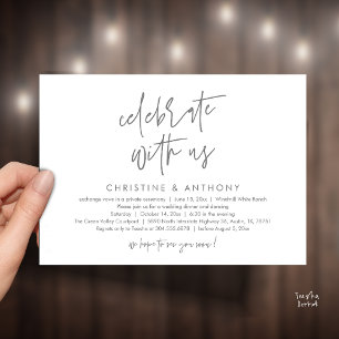 Moderne minimalistische Hochzeitsempfangs-Dinner Einladung