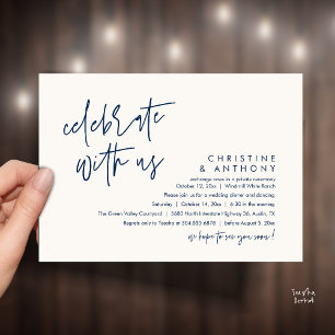 Moderne minimalistische Hochzeitsempfangs-Dinner Einladung