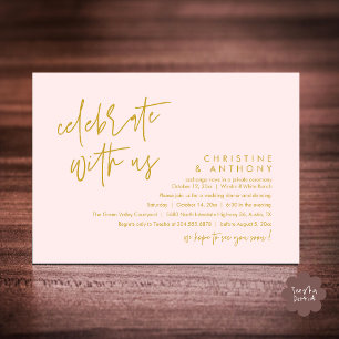 Moderne minimalistische Hochzeitsempfangs-Dinner Einladung